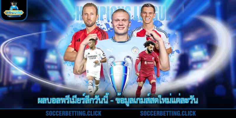 ผลบอลพรีเมียร์ลีกวันนี้ - ข้อมูลเกมส์สดใหม่แต่ละวัน